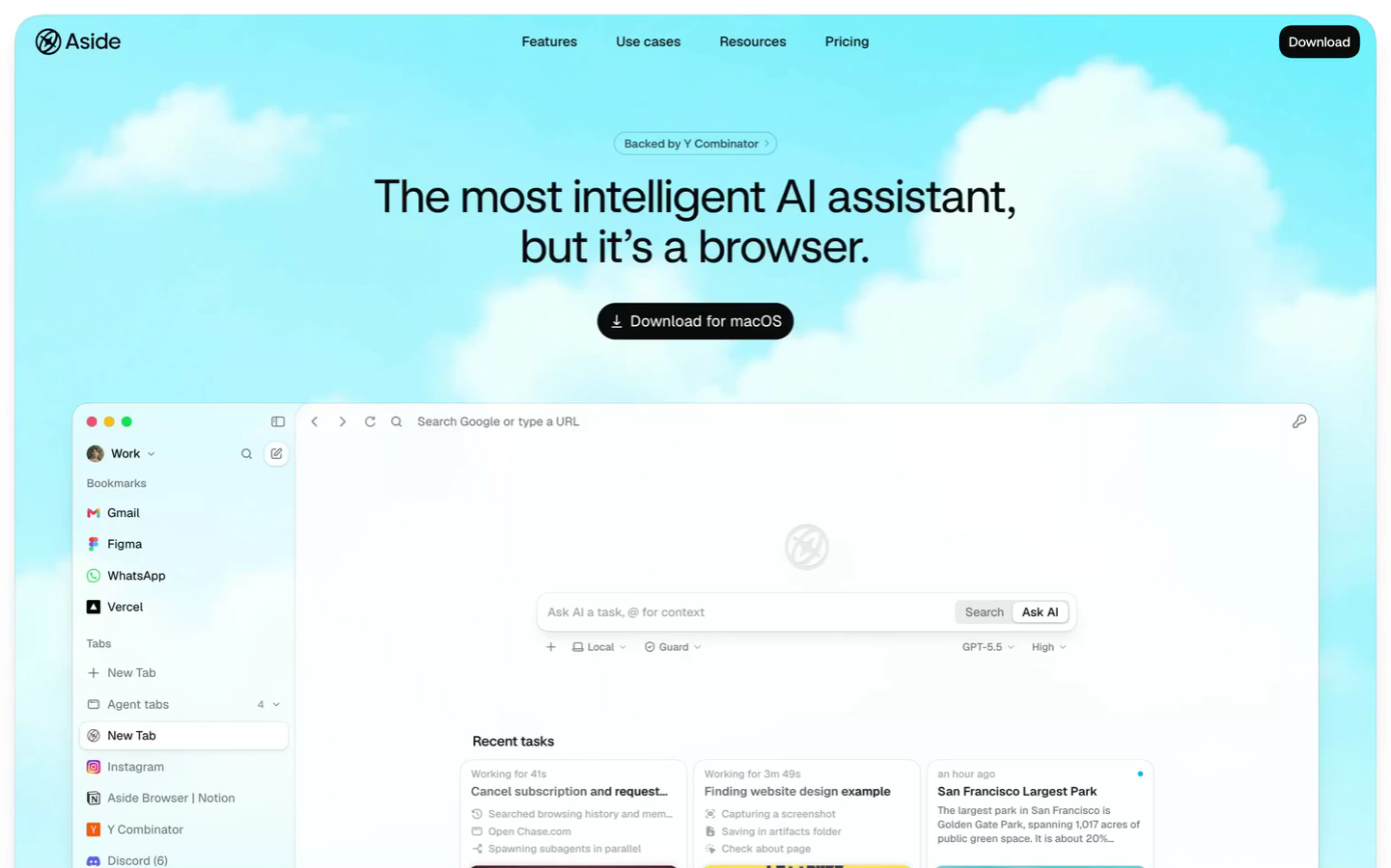 Aside page screenshot